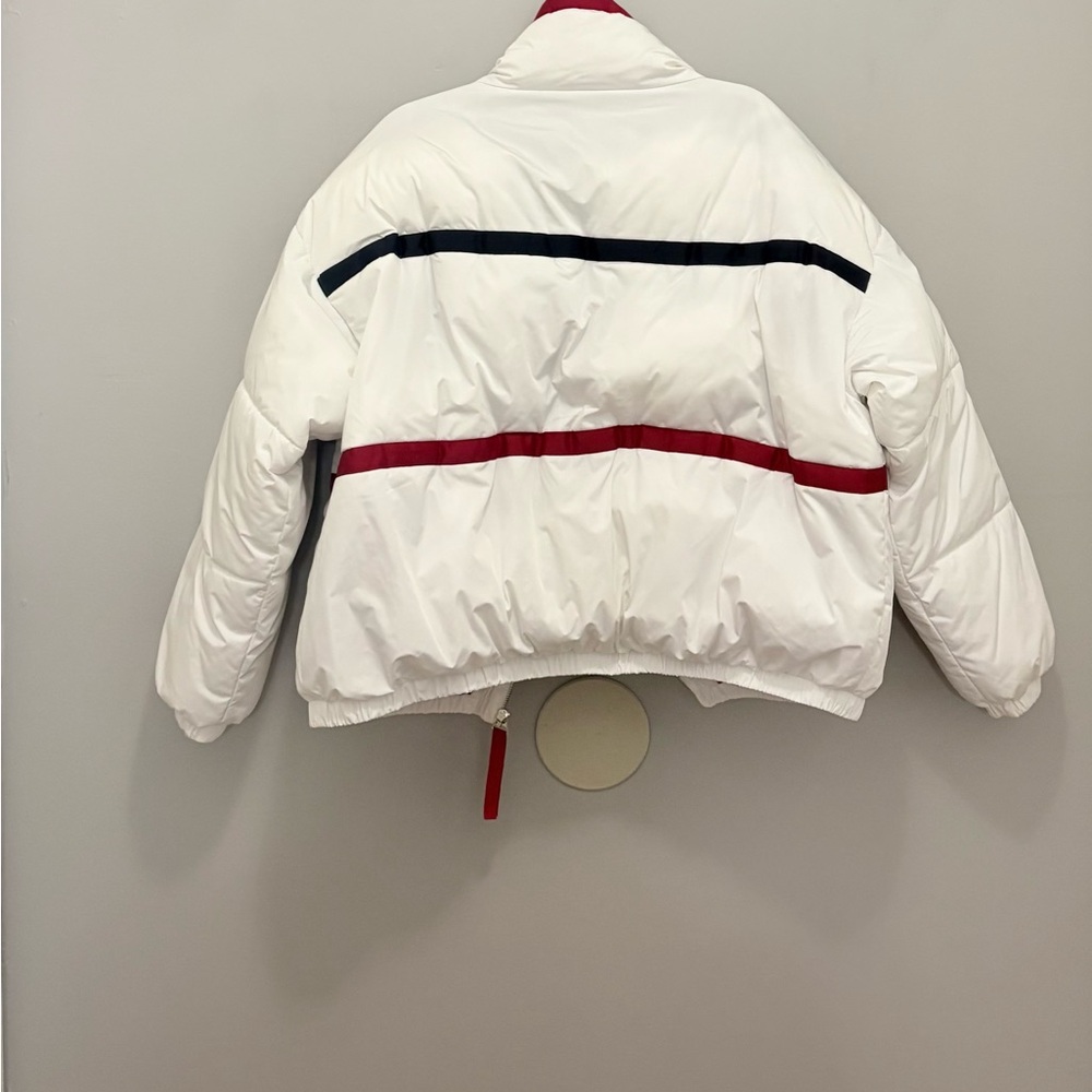 Tommy Hilfiger White Jacket with Red and Blue Stripes - Picture 4 of 16